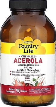 Фото Country Life Acerola зі смаком ягід 90 таблеток