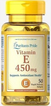 Фото Puritan's Pride Vitamin E 450 мг 50 капсул