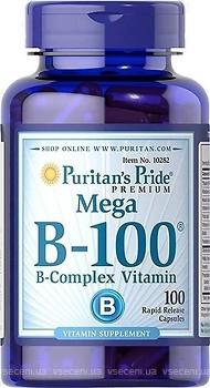 Фото Puritan's Pride Mega B-100 Complex 100 капсул