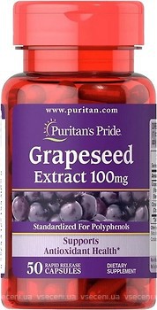 Фото Puritan's Pride Grapeseed Extract 100 мг 50 капсул