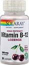 Фото Solaray Vitamin B-12 5000 мкг зі смаком вишні 30 льодяники (SOR04351)