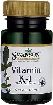 Фото Swanson Vitamin K-1 100 мкг 100 таблеток