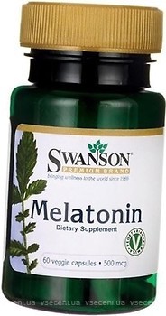 Фото Swanson Melatonin 500 мкг 60 капсул