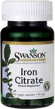Фото Swanson Iron Citrate 60 капсул