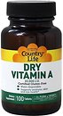 Фото Country Life Dry Vitamin A 10000 IU 100 таблеток