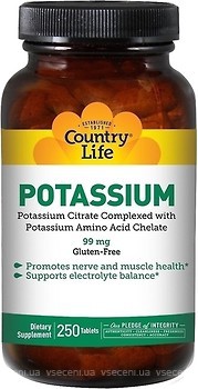 Фото Country Life Potassium 250 таблеток