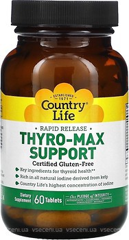 Фото Country Life Thyro-Max Support 60 таблеток
