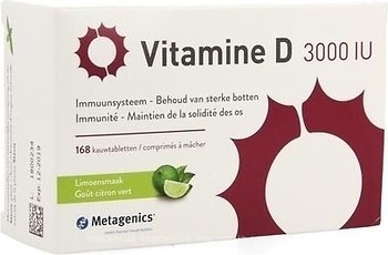 Фото Metagenics Vitamin D 3000 IU со вкусом лайма 168 таблеток