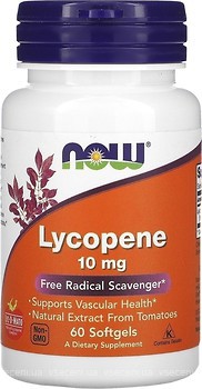 Фото Now Foods Lycopene 10 мг 60 капсул