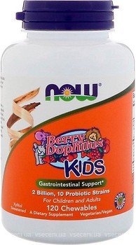 Фото Now Foods Kids Berry Dophilus зі смаком ягід 120 таблеток