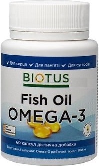 Фото Biotus Omega 3 Fish Oil 60 капсул (BIO530012)