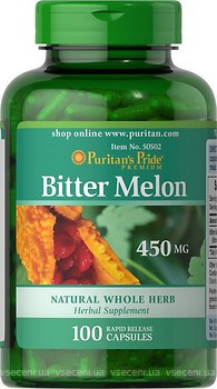 Фото Puritan's Pride Bitter Melon 450 мг 100 капсул