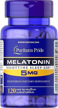 Фото Puritan's Pride Melatonin 5 мг 120 таблеток