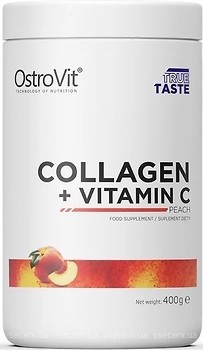 Фото OstroVit Collagen + Vitamin C зі смаком персика 400 г