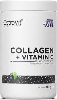 Фото OstroVit Collagen + Vitamin C зі смаком чорної смородини 400 г