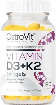 Фото OstroVit Vitamin D3+K2 90 капсул