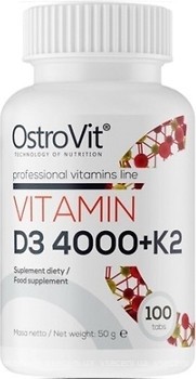 Фото OstroVit Vitamin D3 4000 + K2 100 таблеток