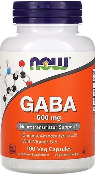 Фото Now Foods GABA 500 мг 100 капсул
