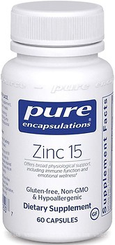 Фото Pure Encapsulations Zinc 15 мг 60 капсул