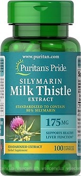 Фото Puritan's Pride Silymarin Milk Thistle Standardized 175 мг 100 капсул