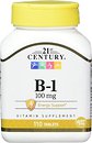 Фото 21st Century Vitamin B-1 100 мг 110 таблеток