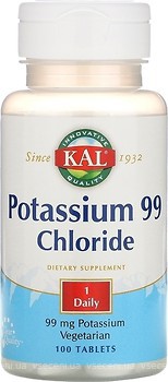 Фото KAL Potassium 99 мг Chloride 100 таблеток