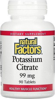 Фото Natural Factors Potassium Citrate 99 мг 90 таблеток