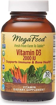 Фото MegaFood Vitamin D3 2000 IU 30 таблеток