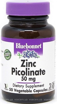 Фото Bluebonnet Nutrition Zinc Picolinate 50 мг 50 капсул