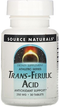 Фото Source Naturals Trans-Ferulic Acid 250 мг 30 таблеток