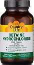 Фото Country Life Betaine Hydrochloride 100 таблеток