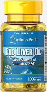 Фото Puritan's Pride Cod Liver Oil 100 капсул