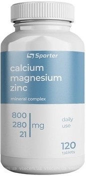 Фото Sporter Calcium Magnesium Zinc 120 таблеток