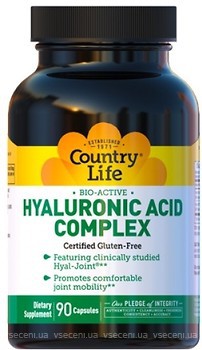 Фото Country Life Hyaluronic Acid Complex 90 капсул