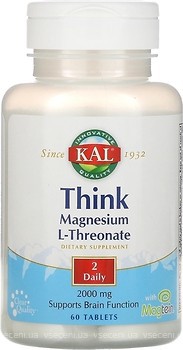 Фото KAL Think Magnesium L-Threonate 60 таблеток