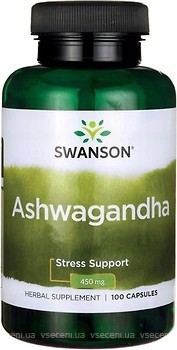 Фото Swanson Ashwagandha 450 мг 100 капсул