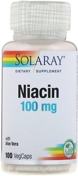Фото Solaray Niacin 100 мг 100 капсул (SOR04359)