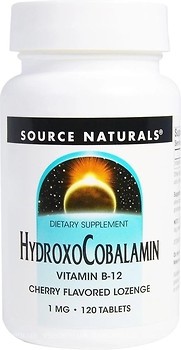 Фото Source Naturals HydroxoCobalamin зі смаком вишні 120 таблеток