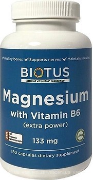 Фото Biotus Magnesium with Vitamin B6 150 капсул