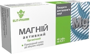 Фото Elit-Pharm Магній активний 40 таблеток