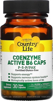 Фото Country Life Coenzyme Active B6 Caps 30 капсул