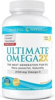 Фото Nordic Naturals Ultimate Omega 2X 2150 мг со вкусом лимона 90 капсул