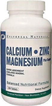 Фото Universal Nutrition Calcium Zinc Magnesium 100 таблеток