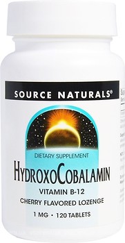 Фото Source Naturals HydroxoCobalamin со вкусом вишни 60 таблеток