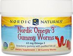 Фото Nordic Naturals Nordic Omega-3 Gummy Worms зі смаком полуниці 30 таблеток