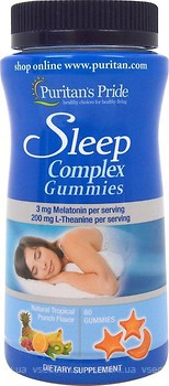 Фото Puritan's Pride Sleep Complex Gummies зі смаком фруктів 60 таблеток