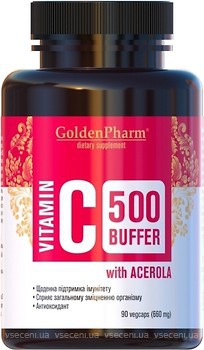 Фото Golden Pharm Vitamin C 500 мг with Acerola 90 капсул