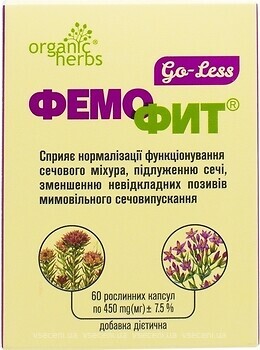 Фото Фітобіотехнологіі Organic Herbs Фемофіт 60 капсул