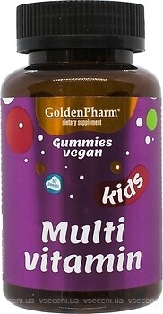 Фото Golden Pharm Multi Vitamin kids со вкусом малины 60 таблеток