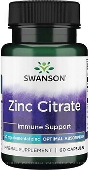Фото Swanson Zinc Citrate 60 капсул